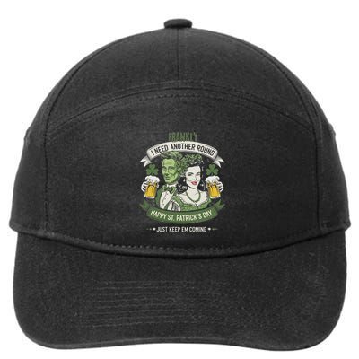 Frankly I Need Another Round Drinking Funny 7-Panel Snapback Hat