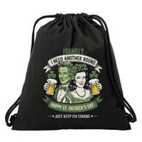 Frankly I Need Another Round Drinking Funny Drawstring Bag