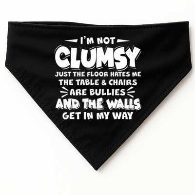 Funny I'm Not Clumsy USA-Made Doggie Bandana