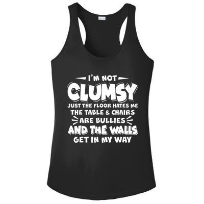 Funny I'm Not Clumsy Ladies PosiCharge Competitor Racerback Tank