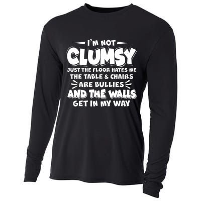 Funny I'm Not Clumsy Cooling Performance Long Sleeve Crew