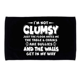 Funny I'm Not Clumsy Microfiber Hand Towel