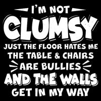 Funny I'm Not Clumsy Wool Snapback Cap