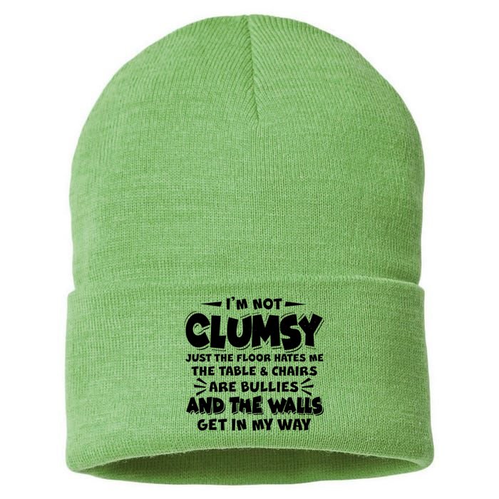 Funny I'm Not Clumsy Sustainable Knit Beanie