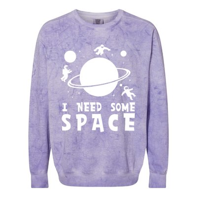 Funny I Need Some Space Kids Space Lover Space Colorblast Crewneck Sweatshirt