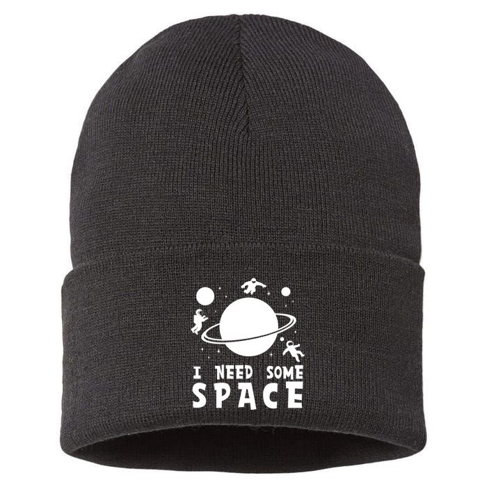 Funny I Need Some Space Kids Space Lover Space Sustainable Knit Beanie