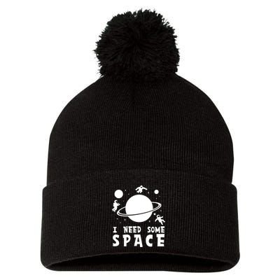 Funny I Need Some Space Kids Space Lover Space Pom Pom 12in Knit Beanie