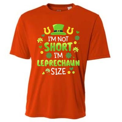 Funny I'm Not Short I'm Leprechaun Size For St Patricks Day Gift Cooling Performance Crew T-Shirt