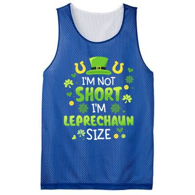 Funny I'm Not Short I'm Leprechaun Size For St Patricks Day Gift Mesh Reversible Basketball Jersey Tank