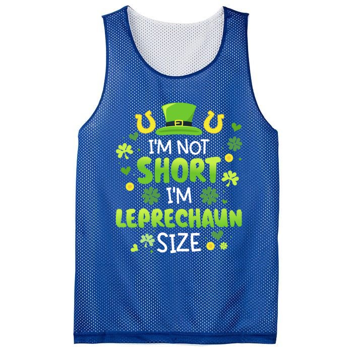 Funny I'm Not Short I'm Leprechaun Size For St Patricks Day Gift Mesh Reversible Basketball Jersey Tank