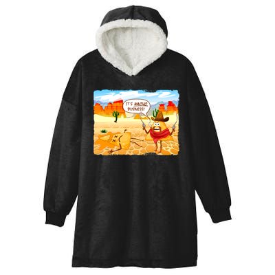 Funny It's Nacho Business Hooded Wearable Blanket