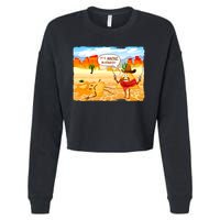 Funny It's Nacho Business Cropped Pullover Crew