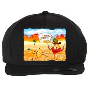 Funny It's Nacho Business Wool Snapback Cap