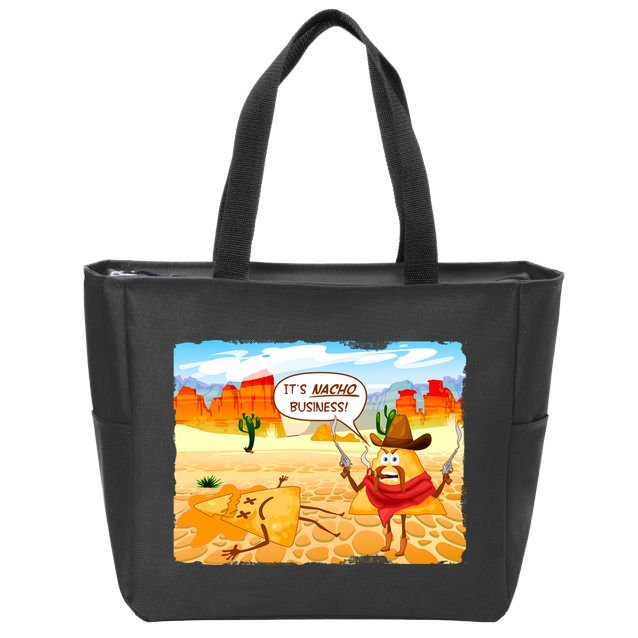 Funny It's Nacho Business Zip Tote Bag