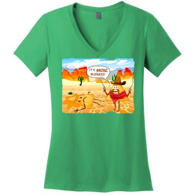 Funny It's Nacho Business Women's V-Neck T-Shirt