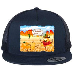 Funny It's Nacho Business Flat Bill Trucker Hat