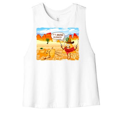 Funny It's Nacho Business Women's Racerback Cropped Tank