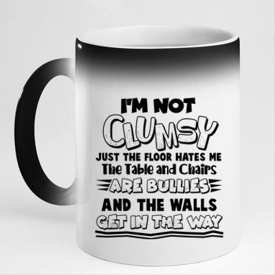 Funny Im Not Clumsy 11oz Black Color Changing Mug