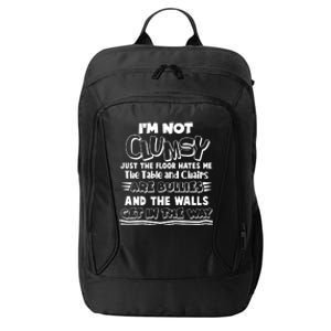 Funny Im Not Clumsy City Backpack