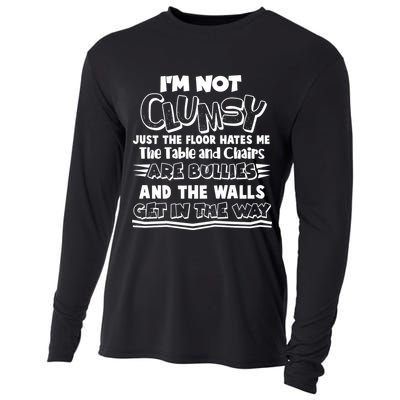 Funny Im Not Clumsy Cooling Performance Long Sleeve Crew