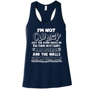 Funny Im Not Clumsy Women's Racerback Tank