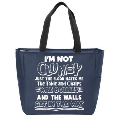 Funny Im Not Clumsy Zip Tote Bag