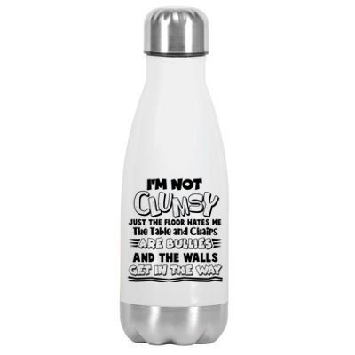 Funny Im Not Clumsy Stainless Steel Insulated Water Bottle