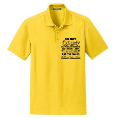 Funny Im Not Clumsy Dry Zone Grid Polo