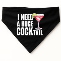 Funny I Need A Huge Cocktail Drink Humor USA-Made Doggie Bandana