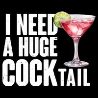 Funny I Need A Huge Cocktail Drink Humor USA-Made Doggie Bandana