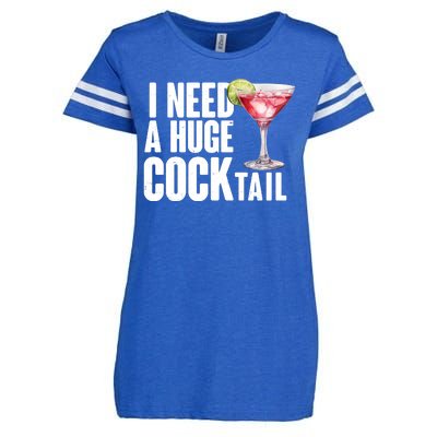 Funny I Need A Huge Cocktail Drink Humor Enza Ladies Jersey Football T-Shirt