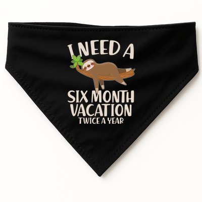 Funny I Need A Six Month Vacation Twice A Year USA-Made Doggie Bandana