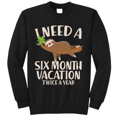 Funny I Need A Six Month Vacation Twice A Year Sweatshirt