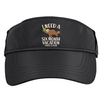 Funny I Need A Six Month Vacation Twice A Year Adult Drive Performance Visor