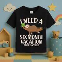 Funny I Need A Six Month Vacation Twice A Year Toddler T-Shirt