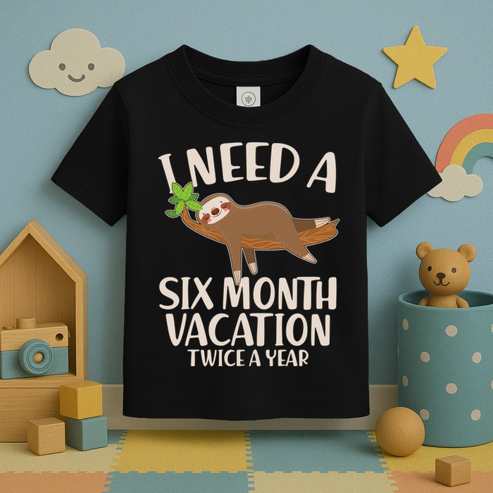 Funny I Need A Six Month Vacation Twice A Year Toddler T-Shirt