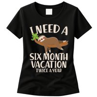 Funny I Need A Six Month Vacation Twice A Year Womens T-Shirt
