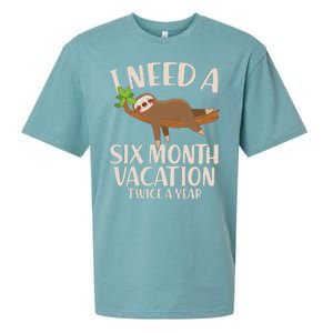 Funny I Need A Six Month Vacation Twice A Year Sueded Cloud Jersey T-Shirt