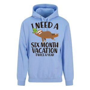 Funny I Need A Six Month Vacation Twice A Year Unisex Surf Hoodie