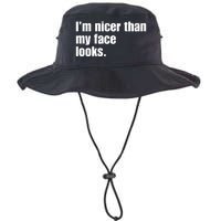 Funny Im Nicer Than My Face Looks Sarcasm Funny Gift Legacy Cool Fit Booney Bucket Hat