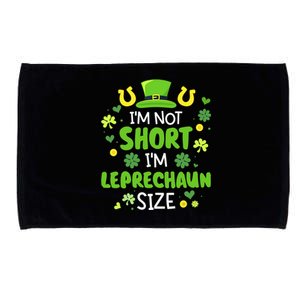 Funny I'm not short I'm leprechaun size for St Patricks day Microfiber Hand Towel