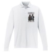 Family Is Not About Blood It’S About Who Has Your Back Performance Long Sleeve Polo