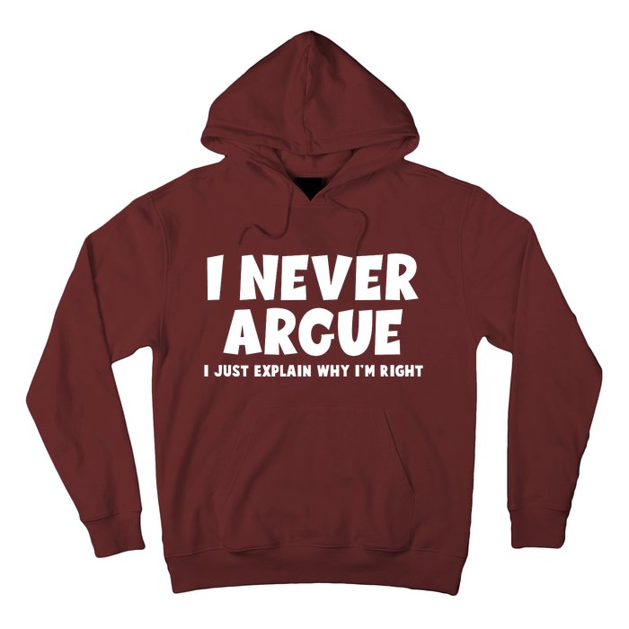 Funny I Never Argue I Just Explain Why Im Right Hoodie