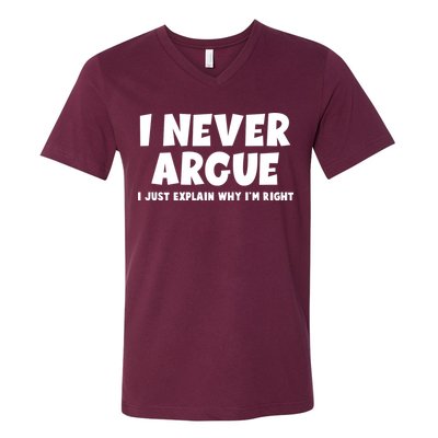 Funny I Never Argue I Just Explain Why Im Right V-Neck T-Shirt