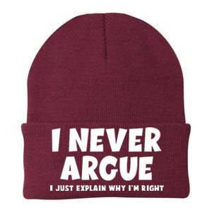 Funny I Never Argue I Just Explain Why Im Right Knit Cap Winter Beanie