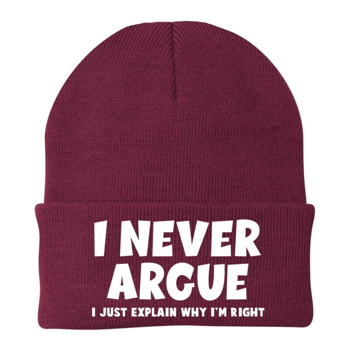 Funny I Never Argue I Just Explain Why Im Right Knit Cap Winter Beanie