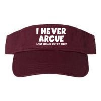 Funny I Never Argue I Just Explain Why Im Right Visor