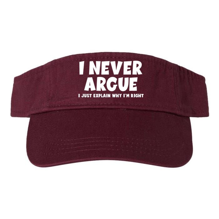 Funny I Never Argue I Just Explain Why Im Right Visor