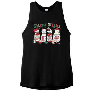 Funny Icu Nurse Christmas Silent Night Gift Ladies PosiCharge Tri-Blend Wicking Tank