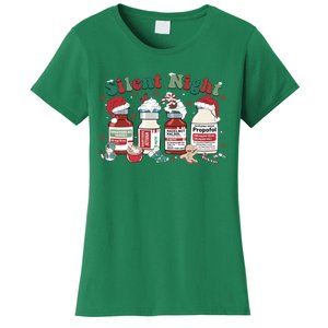 Funny Icu Nurse Christmas Silent Night Gift Women's T-Shirt